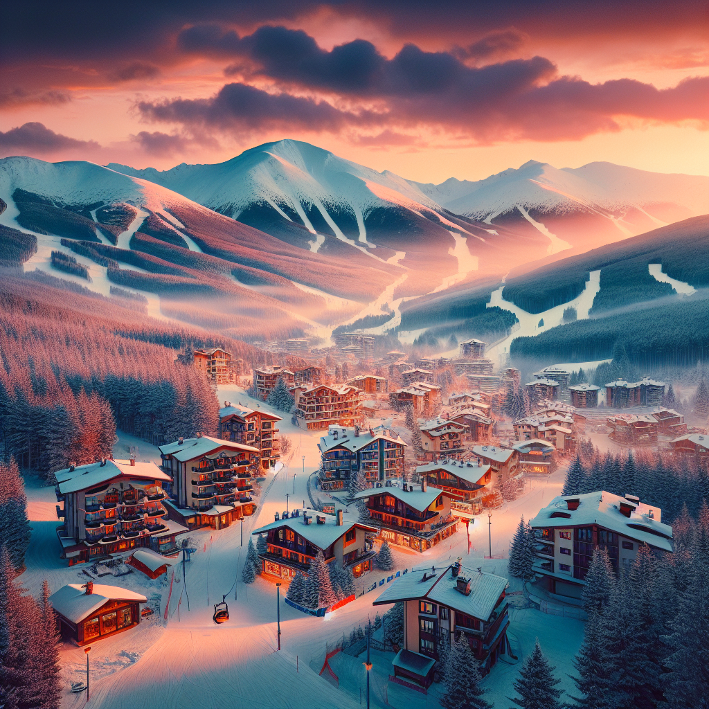 Ски писта и планински пейзаж в Ски Банско