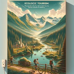 Планински пейзаж в Банско с туристи на преход - Еко-туризъм в Банско – комбинация от приключения и природа