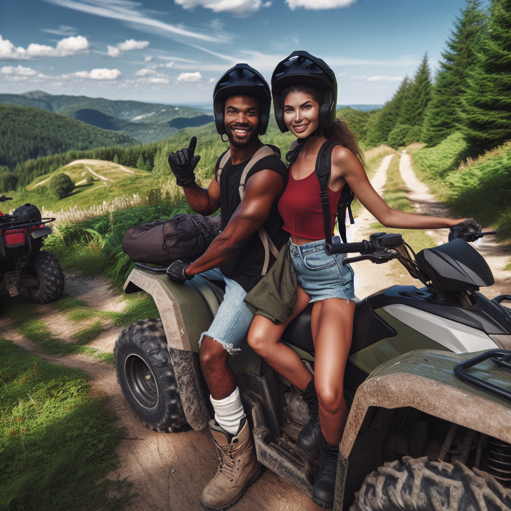 Двойка на ATV приключение сред природата – нестандартна среща