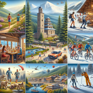 Пейзаж в Банско с планински пътеки и ски писти за уикенд почивка