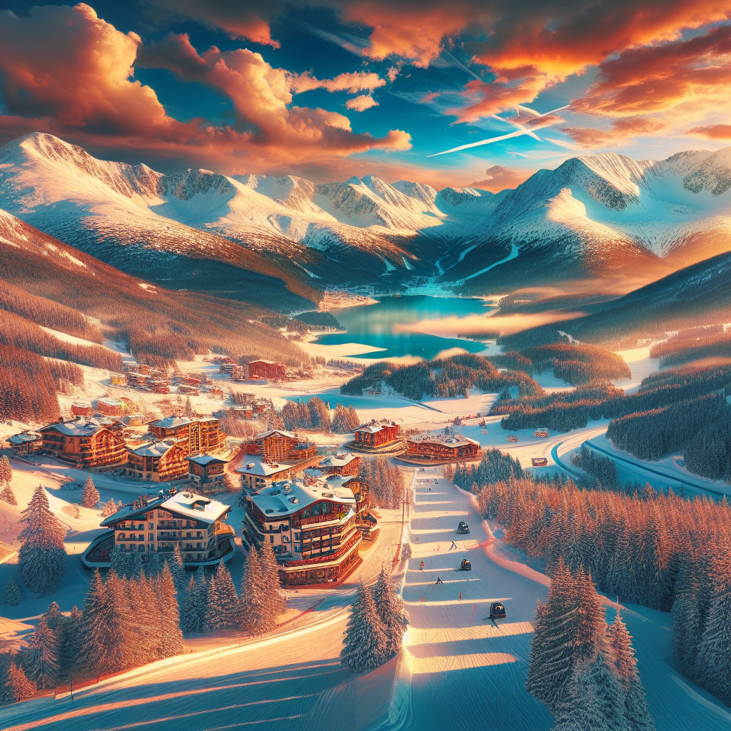 Ски писта в Банско с планински пейзаж на фон - 5 причини да изберем Банско пред чуждите курорти за зимна почивка