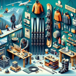 Ски екипировка, съхранявана правилно за удължаване на нейния живот