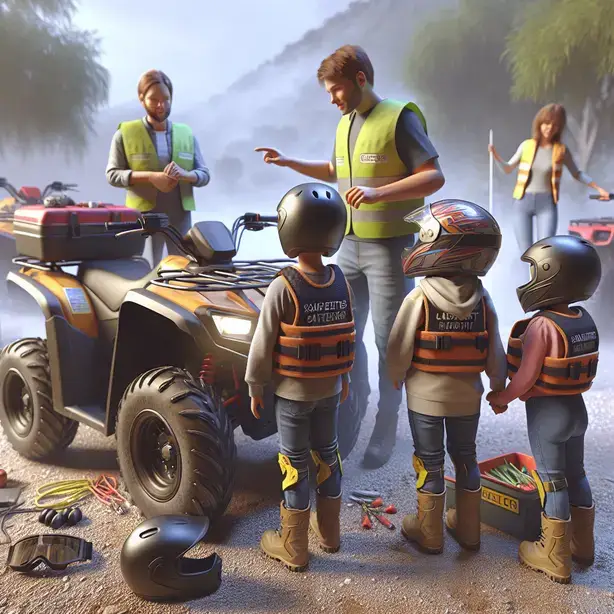 Деца като пасажери на ATV тур с акцент върху минималната възраст и безопасни условия