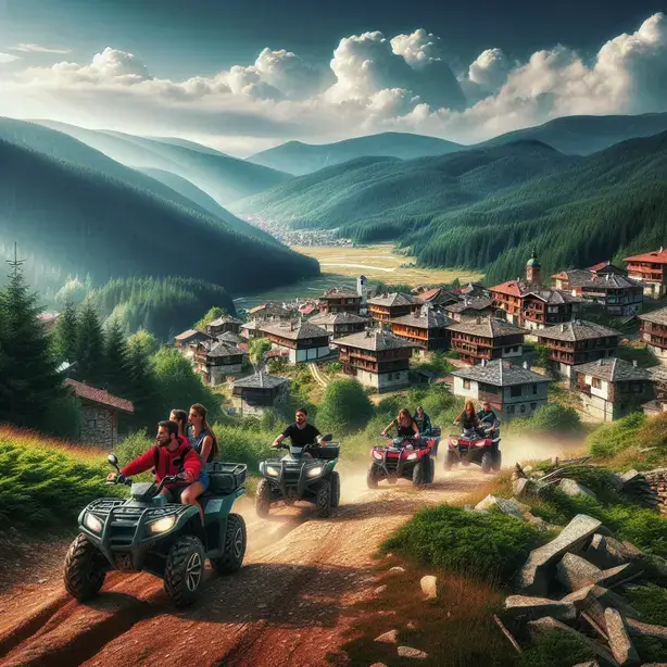 ATV buggy adventure in the scenic landscapes of Bansko
