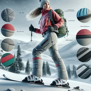 Дамски ски панталон с водоустойчив материал и изолация за зимни условия