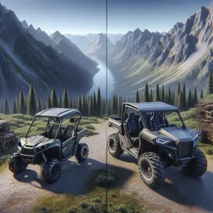 ATV и UTV (side-by-side) превозни средства в планински терен, сравнение на офроуд възможности