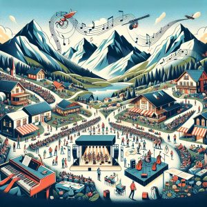 Публиката наслаждаваща се на живо джаз изпълнение на Bansko Jazz Festival в планинския град Банско