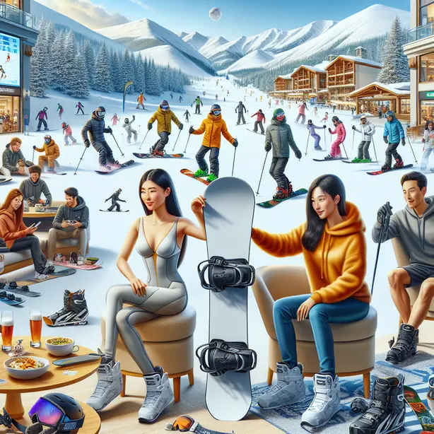 Snowboard rental Bansko with top-quality snowboards on snowy mountain slopes