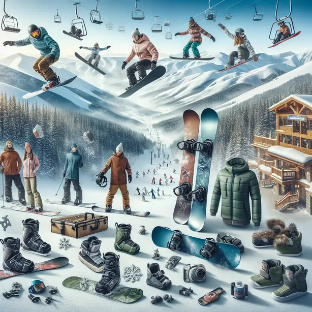 Сноуборд пълна екипировка Банско – сноубордист със защитна каска и ски екипировка на снежен склон в Банско