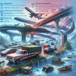 Илюстрация на промяна на маршрут в последния момент - карта и пътни знаци показващи различни пътни посоки